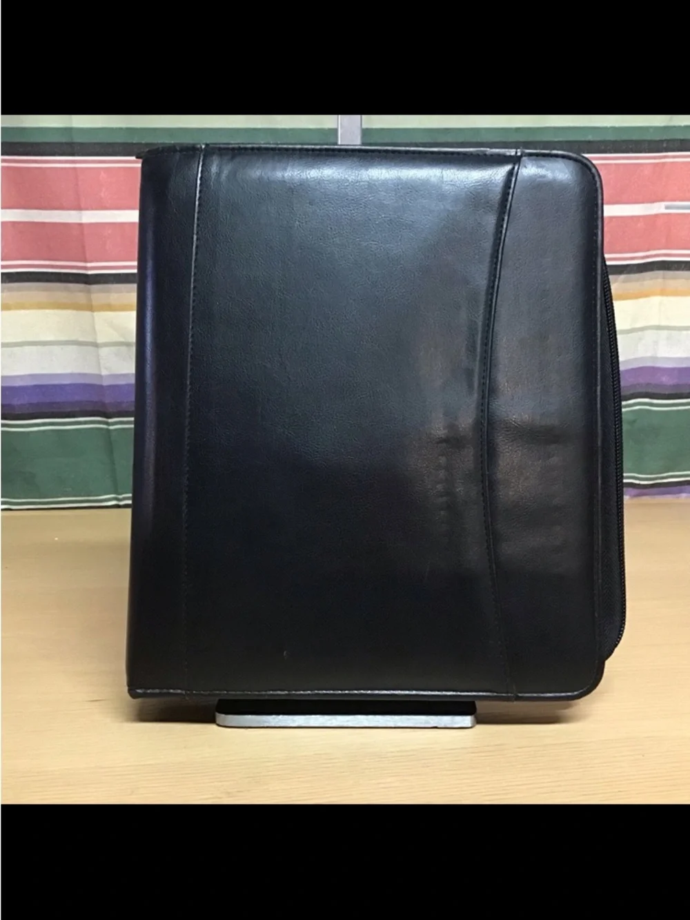Franklin Quest Black Leather Planner Binder 7 Ring